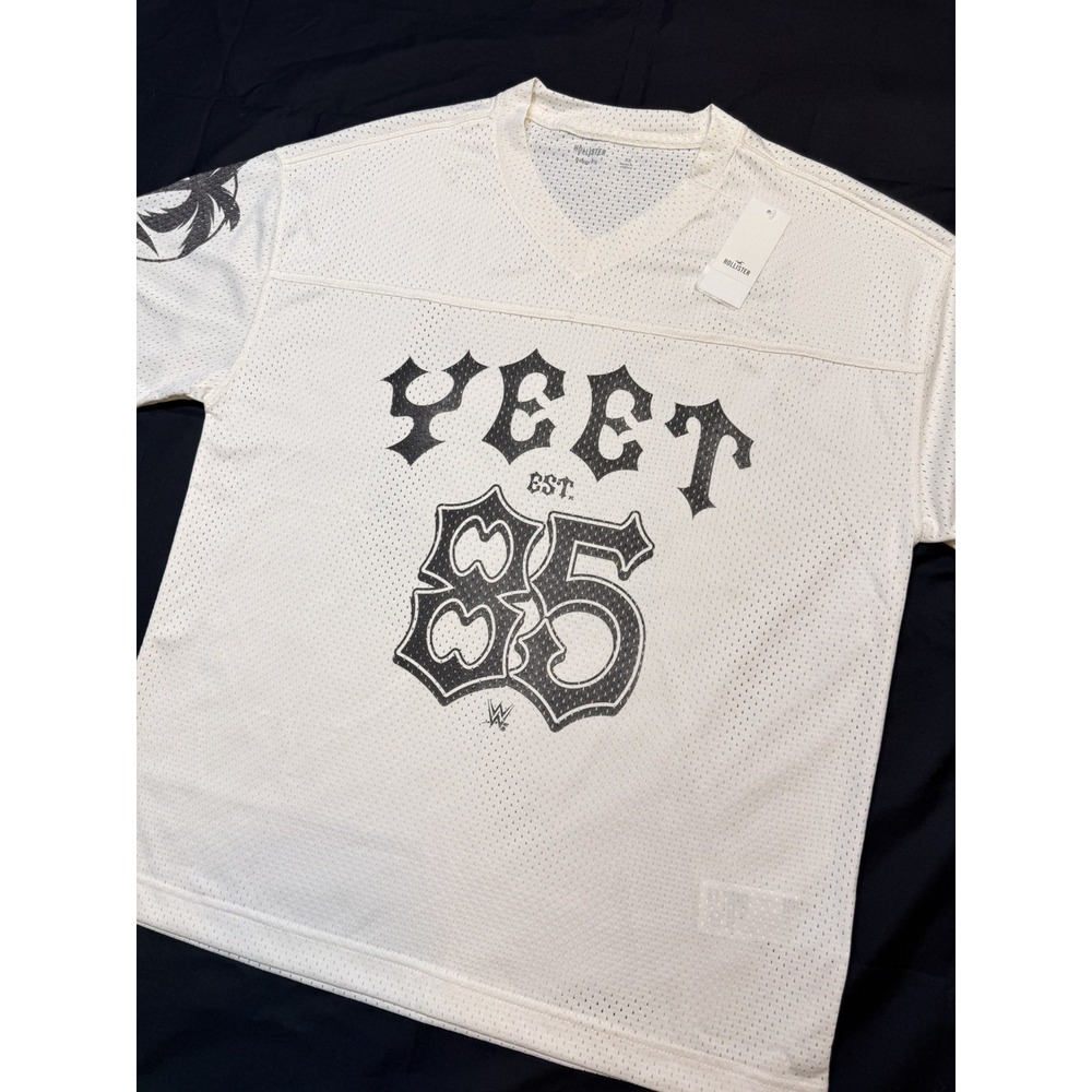 NEW Hollister WWE Jey Uso Jersey YEET Main Event 85 Mesh Shirt Baggy  RARE